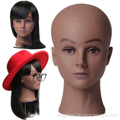 Afro Bald Mannequin Head Black Female Manikin doll head